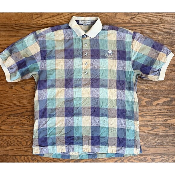 The Challenge at Manele Bobby Jones Polo Shirt Mens L Golf Short Sleeve Colorful - Picture 1 of 9